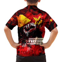 I Stand with Tigray Family Matching Long Sleeve Bodycon Dress and Hawaiian Shirt Tigray Independence - Fist of Freedom