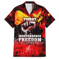 I Stand with Tigray Family Matching Long Sleeve Bodycon Dress and Hawaiian Shirt Tigray Independence - Fist of Freedom