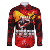 I Stand with Tigray Family Matching Long Sleeve Bodycon Dress and Hawaiian Shirt Tigray Independence - Fist of Freedom