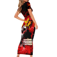 I Stand with Tigray Family Matching Short Sleeve Bodycon Dress and Hawaiian Shirt Tigray Independence - Fist of Freedom