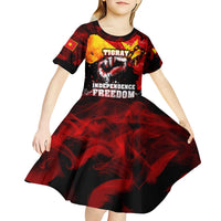 I Stand with Tigray Kid Short Sleeve Dress Tigray Independence - Fist of Freedom