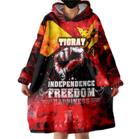 I Stand with Tigray Wearable Blanket Hoodie Tigray Independence - Fist of Freedom