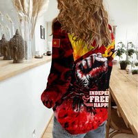 I Stand with Tigray Women Casual Shirt Tigray Independence - Fist of Freedom