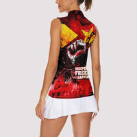 I Stand with Tigray Women Sleeveless Polo Shirt Tigray Independence - Fist of Freedom