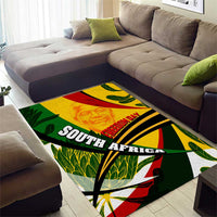 South Africa Freedom Day Area Rug Mandela Legacy National Pride Protea Flower