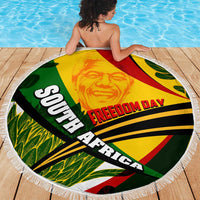 South Africa Freedom Day Beach Blanket Mandela Legacy National Pride Protea Flower