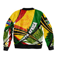 South Africa Freedom Day Bomber Jacket Mandela Legacy National Pride Protea Flower