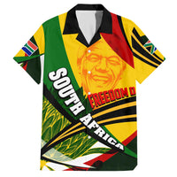 South Africa Freedom Day Family Matching Off The Shoulder Long Sleeve Dress and Hawaiian Shirt Mandela Legacy National Pride Protea Flower
