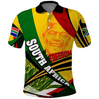 South Africa Freedom Day Polo Shirt Mandela Legacy National Pride Protea Flower