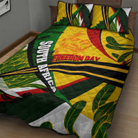South Africa Freedom Day Quilt Bed Set Mandela Legacy National Pride Protea Flower