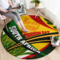 South Africa Freedom Day Round Carpet Mandela Legacy National Pride Protea Flower