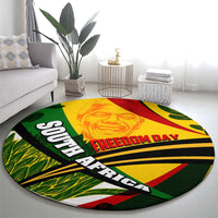 South Africa Freedom Day Round Carpet Mandela Legacy National Pride Protea Flower