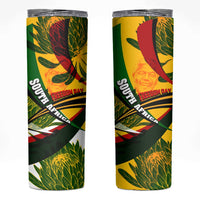 South Africa Freedom Day Skinny Tumbler Mandela Legacy National Pride Protea Flower