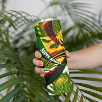 South Africa Freedom Day Skinny Tumbler Mandela Legacy National Pride Protea Flower