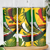 South Africa Freedom Day Skinny Tumbler Mandela Legacy National Pride Protea Flower