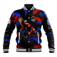 Puerto Rican Rooster Baseball Jacket Puerto Rico Pride and Power Spirit