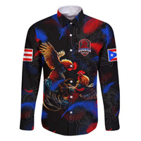 Puerto Rican Rooster Family Matching Off The Shoulder Long Sleeve Dress and Hawaiian Shirt Puerto Rico Pride and Power Spirit