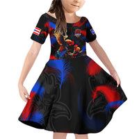 Puerto Rican Rooster Family Matching Off Shoulder Short Dress and Hawaiian Shirt Puerto Rico Pride and Power Spirit