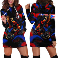 Puerto Rican Rooster Hoodie Dress Puerto Rico Pride and Power Spirit