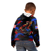 Puerto Rican Rooster Kid Hoodie Puerto Rico Pride and Power Spirit