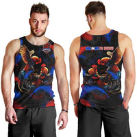 Puerto Rican Rooster Men Tank Top Puerto Rico Pride and Power Spirit