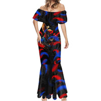 Puerto Rican Rooster Mermaid Dress Puerto Rico Pride and Power Spirit