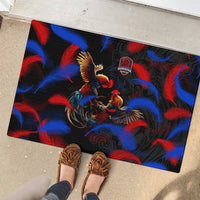 Puerto Rican Rooster Rubber Doormat Puerto Rico Pride and Power Spirit