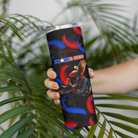 Puerto Rican Rooster Skinny Tumbler Puerto Rico Pride and Power Spirit