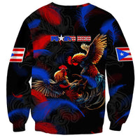 Puerto Rican Rooster Sweatshirt Puerto Rico Pride and Power Spirit