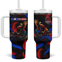 Puerto Rican Rooster Tumbler With Handle Puerto Rico Pride and Power Spirit
