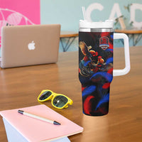 Puerto Rican Rooster Tumbler With Handle Puerto Rico Pride and Power Spirit