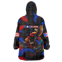 Puerto Rican Rooster Wearable Blanket Hoodie Puerto Rico Pride and Power Spirit
