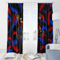 Puerto Rican Rooster Window Curtain Puerto Rico Pride and Power Spirit