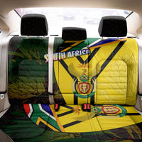 South Africa Coat Of Arms Back Car Seat Cover Protea Unity Heritage