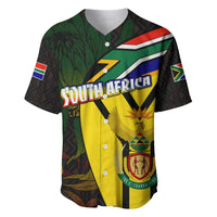 South Africa Coat Of Arms Baseball Jersey Protea Unity Heritage