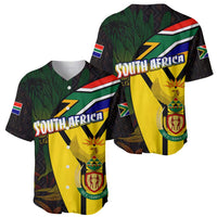 South Africa Coat Of Arms Baseball Jersey Protea Unity Heritage