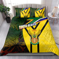 South Africa Coat Of Arms Bedding Set Protea Unity Heritage