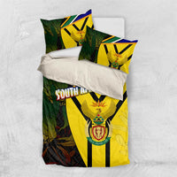 South Africa Coat Of Arms Bedding Set Protea Unity Heritage