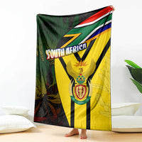 South Africa Coat Of Arms Blanket Protea Unity Heritage