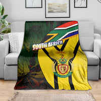 South Africa Coat Of Arms Blanket Protea Unity Heritage