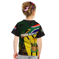 South Africa Coat Of Arms Kid T Shirt Protea Unity Heritage