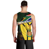 South Africa Coat Of Arms Men Tank Top Protea Unity Heritage