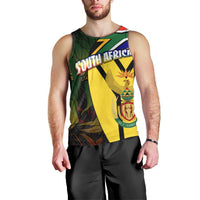 South Africa Coat Of Arms Men Tank Top Protea Unity Heritage