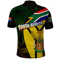South Africa Coat Of Arms Polo Shirt Protea Unity Heritage