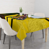South Africa Coat Of Arms Tablecloth Protea Unity Heritage