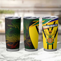 South Africa Coat Of Arms Tumbler Cup Protea Unity Heritage