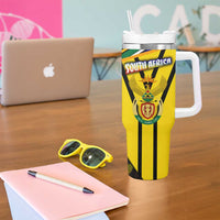South Africa Coat Of Arms Tumbler With Handle Protea Unity Heritage