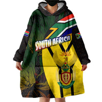 South Africa Coat Of Arms Wearable Blanket Hoodie Protea Unity Heritage