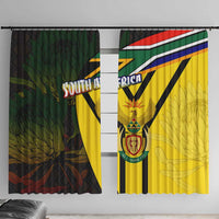 South Africa Coat Of Arms Window Curtain Protea Unity Heritage