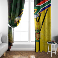 South Africa Coat Of Arms Window Curtain Protea Unity Heritage